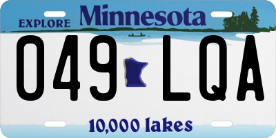 MN license plate 049LQA