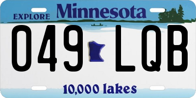 MN license plate 049LQB