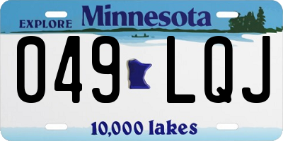 MN license plate 049LQJ