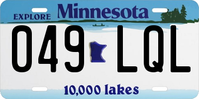 MN license plate 049LQL