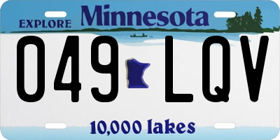 MN license plate 049LQV