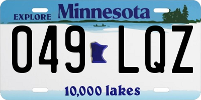 MN license plate 049LQZ