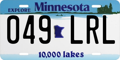 MN license plate 049LRL