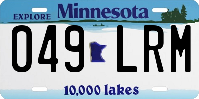 MN license plate 049LRM