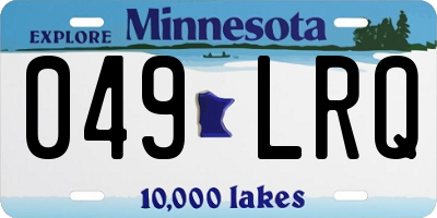 MN license plate 049LRQ