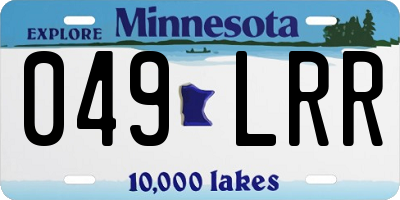 MN license plate 049LRR