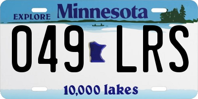 MN license plate 049LRS