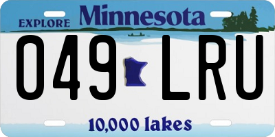 MN license plate 049LRU