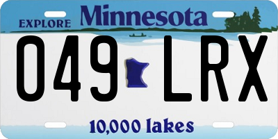 MN license plate 049LRX