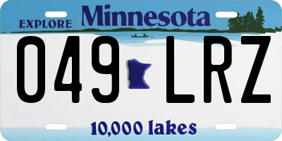 MN license plate 049LRZ