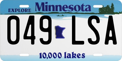 MN license plate 049LSA