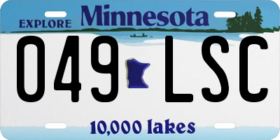 MN license plate 049LSC