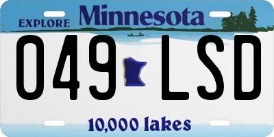 MN license plate 049LSD
