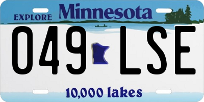 MN license plate 049LSE