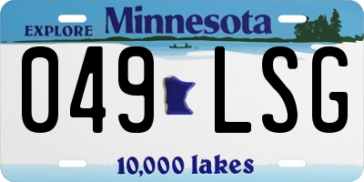 MN license plate 049LSG