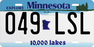 MN license plate 049LSL