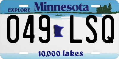 MN license plate 049LSQ