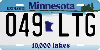 MN license plate 049LTG