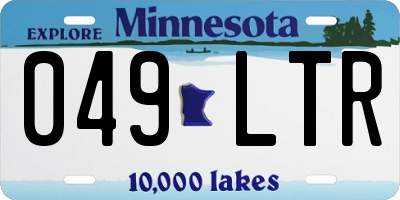 MN license plate 049LTR