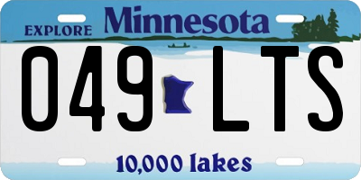 MN license plate 049LTS