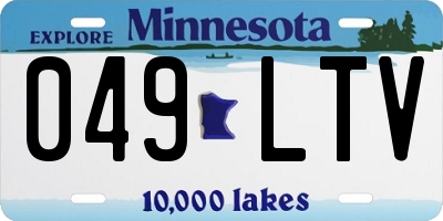 MN license plate 049LTV