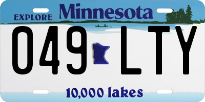 MN license plate 049LTY