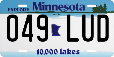 MN license plate 049LUD