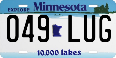 MN license plate 049LUG