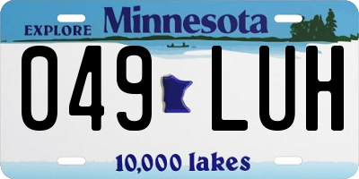 MN license plate 049LUH