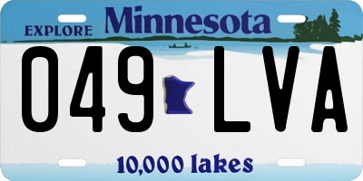 MN license plate 049LVA