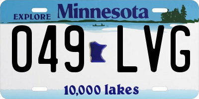 MN license plate 049LVG