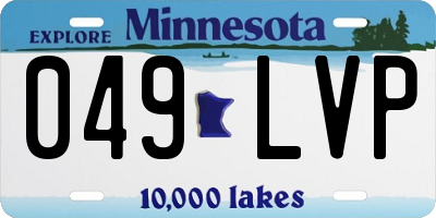 MN license plate 049LVP