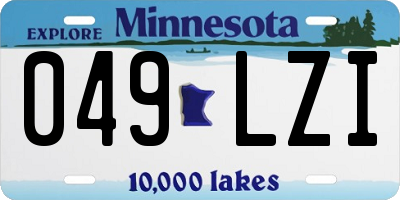 MN license plate 049LZI