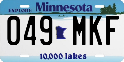 MN license plate 049MKF