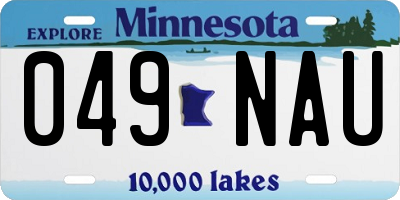 MN license plate 049NAU