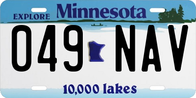 MN license plate 049NAV