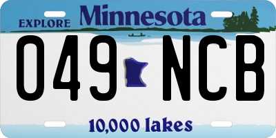 MN license plate 049NCB