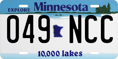 MN license plate 049NCC