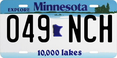 MN license plate 049NCH