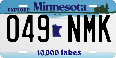 MN license plate 049NMK