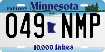 MN license plate 049NMP