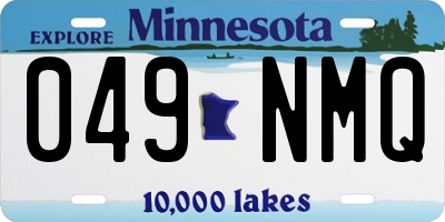 MN license plate 049NMQ