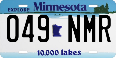 MN license plate 049NMR