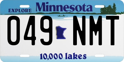 MN license plate 049NMT