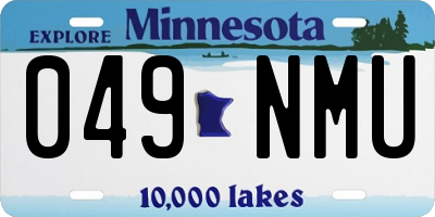 MN license plate 049NMU