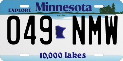 MN license plate 049NMW