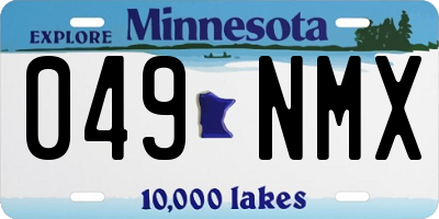 MN license plate 049NMX