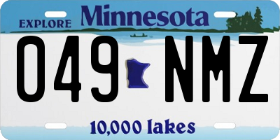MN license plate 049NMZ