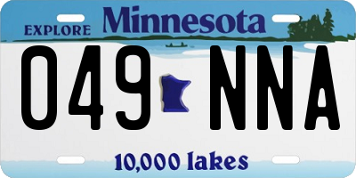 MN license plate 049NNA