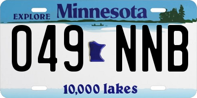 MN license plate 049NNB